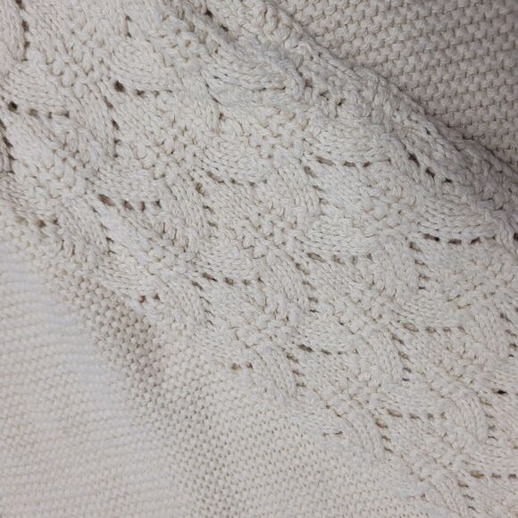 UNIVERSAL THREAD‎ sweater cream mock neck crochet sleeve boxy M - Picture 8 of 10